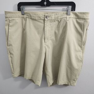 Lululemon Commission Flat Front Chino Golf Shorts Men's Size 40 X 9 Lime Green